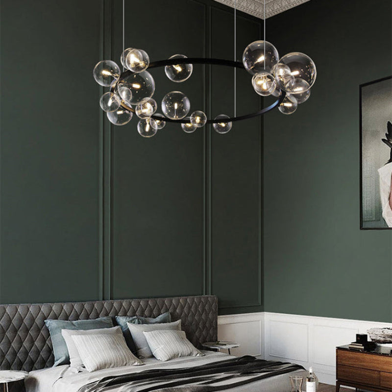 Antizer Circular Glass Bubble Chandelier