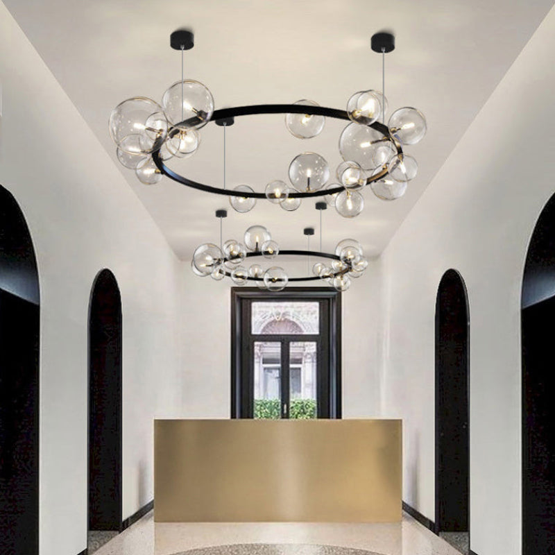 Antizer Circular Glass Bubble Chandelier