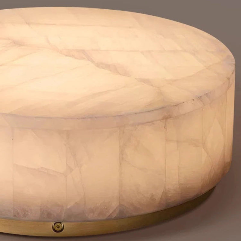 Antizer Minimalist Round Alabaster Ceiling Light