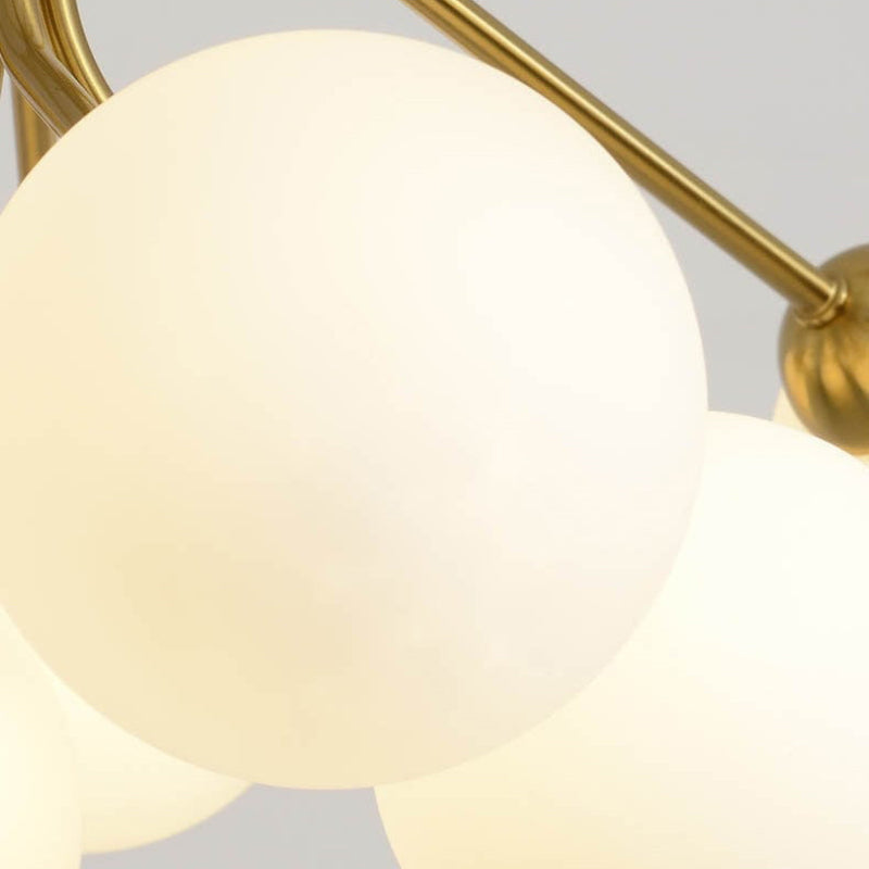 Antizer Modern Frosted Glass Globe Chandelier