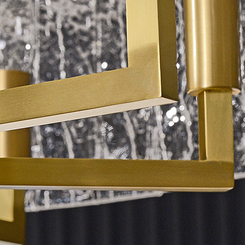 Antizer Textured Glass Linear Chandelier