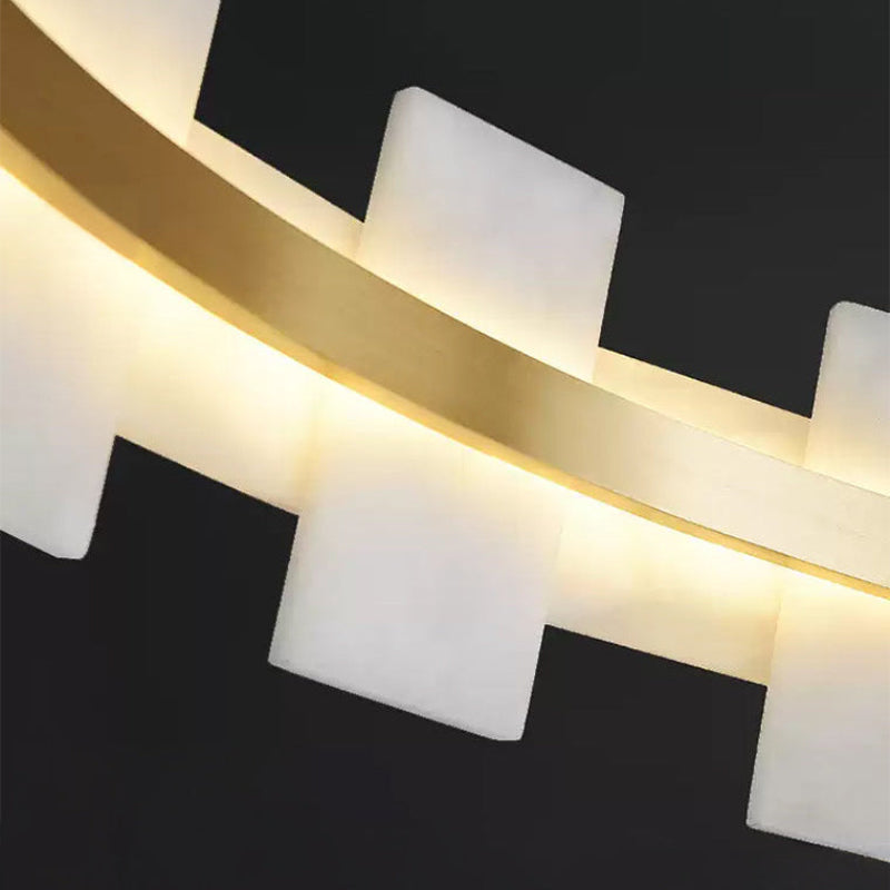 Antizer Modern Luxury Tiered Alabaster Chandelier