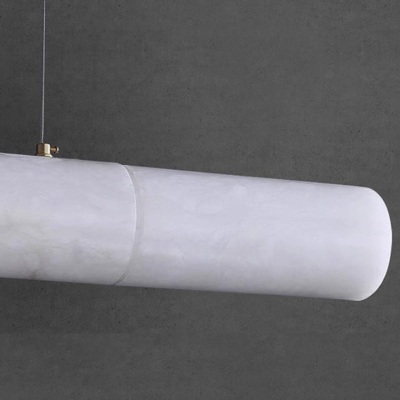 Antizer Minimalist Alabaster Tube Linear Pendant Light