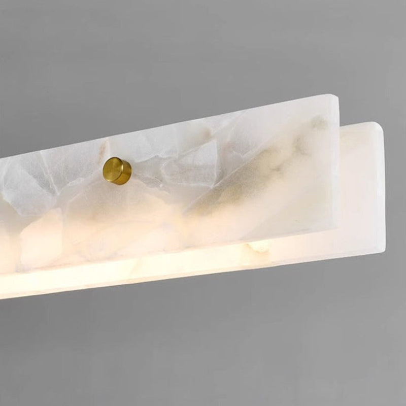 Antizer Modern Minimalist Linear Alabaster Chandelier