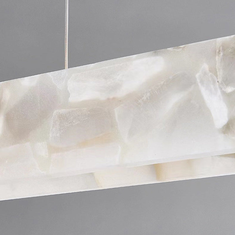 Antizer Modern Minimalist Linear Alabaster Chandelier