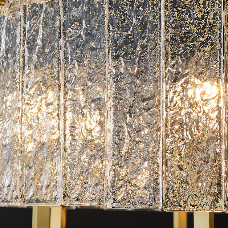 Antizer Textured Glass Linear Chandelier