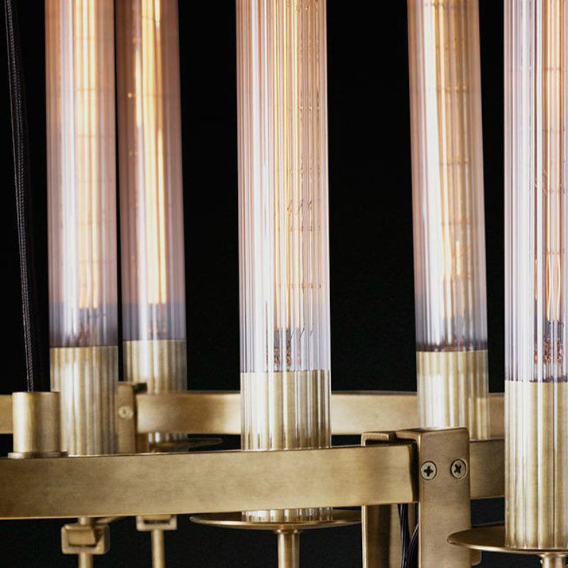 Antizer Candelabra Circular Glass Tube Chandelier