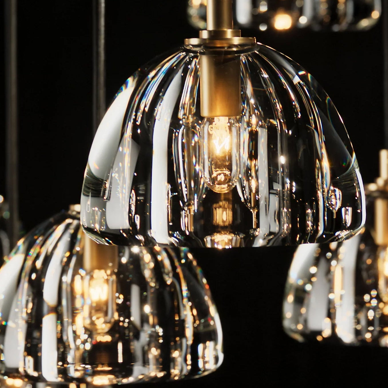 Antizer Modern Branch Hemisphere Round Glass Chandelier
