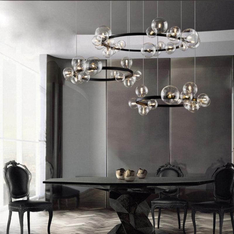 Antizer Circular Glass Bubble Chandelier