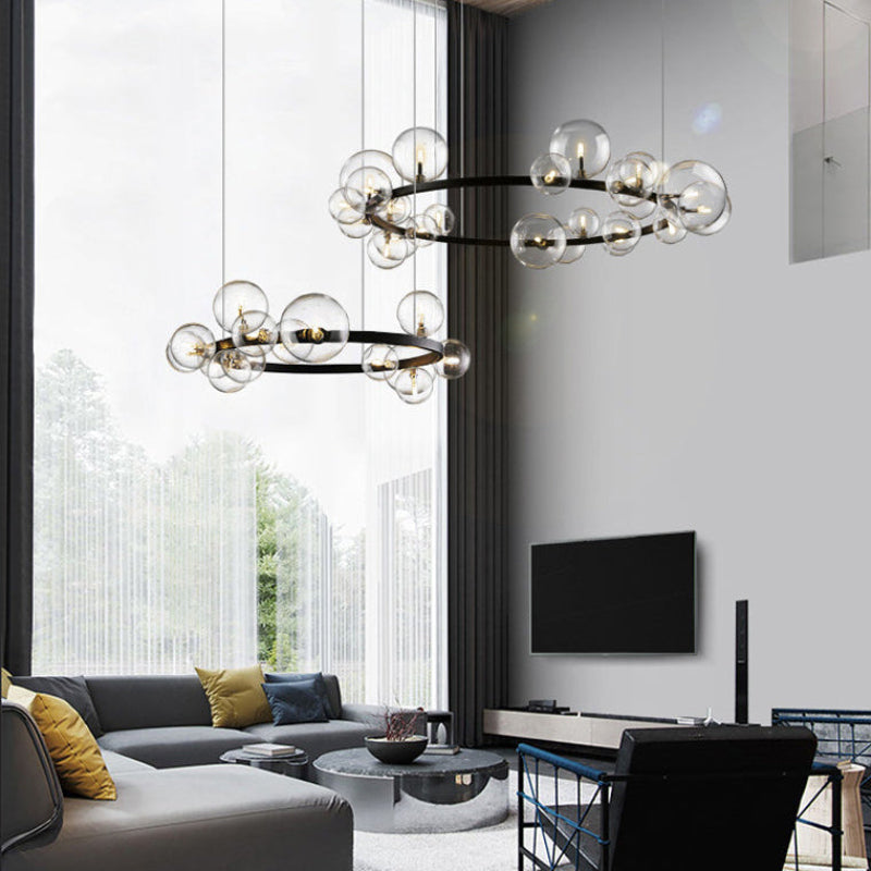 Antizer Circular Glass Bubble Chandelier