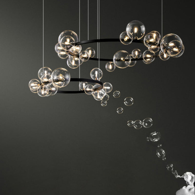 Antizer Circular Glass Bubble Chandelier