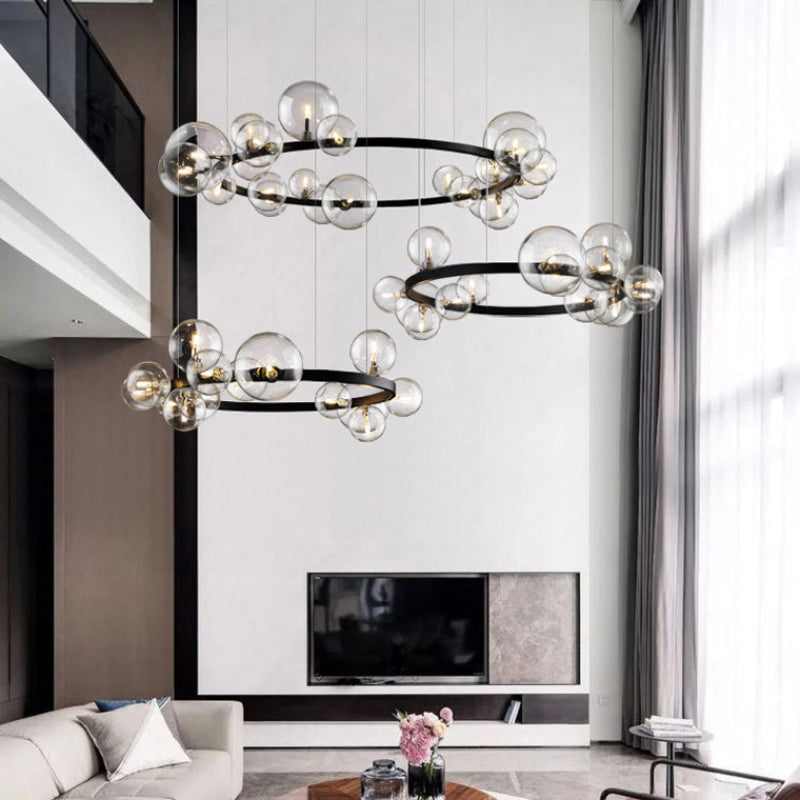 Antizer Circular Glass Bubble Chandelier