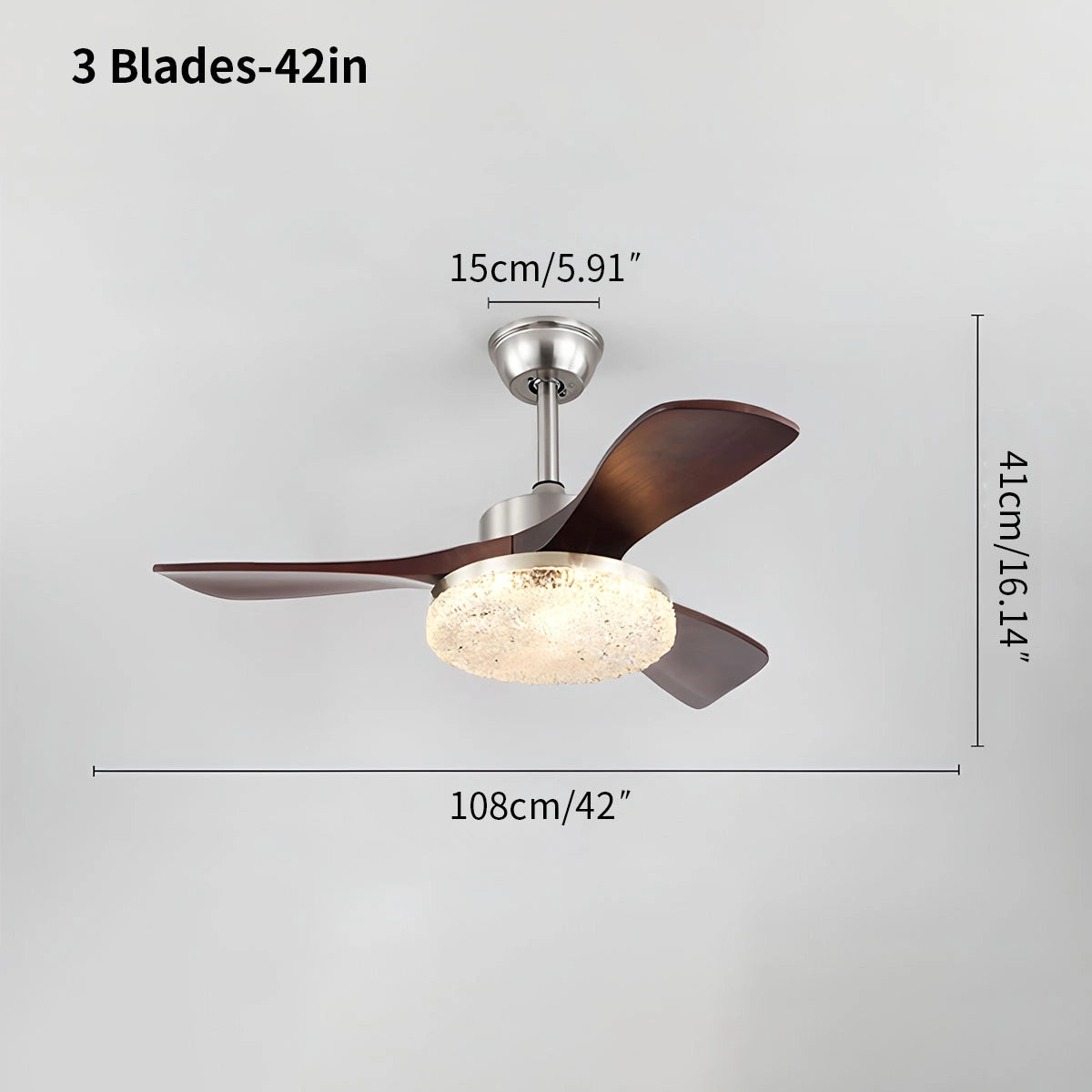 Antizer Vintage Luxury Wood Ceiling Fan Light