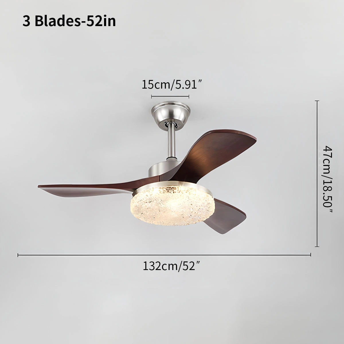 Antizer Vintage Luxury Wood Ceiling Fan Light