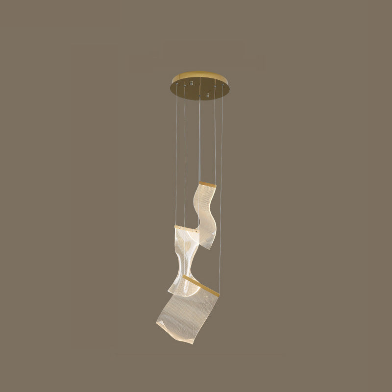 Antizer Luxury Creative Ribbon Acrylic Chandelier