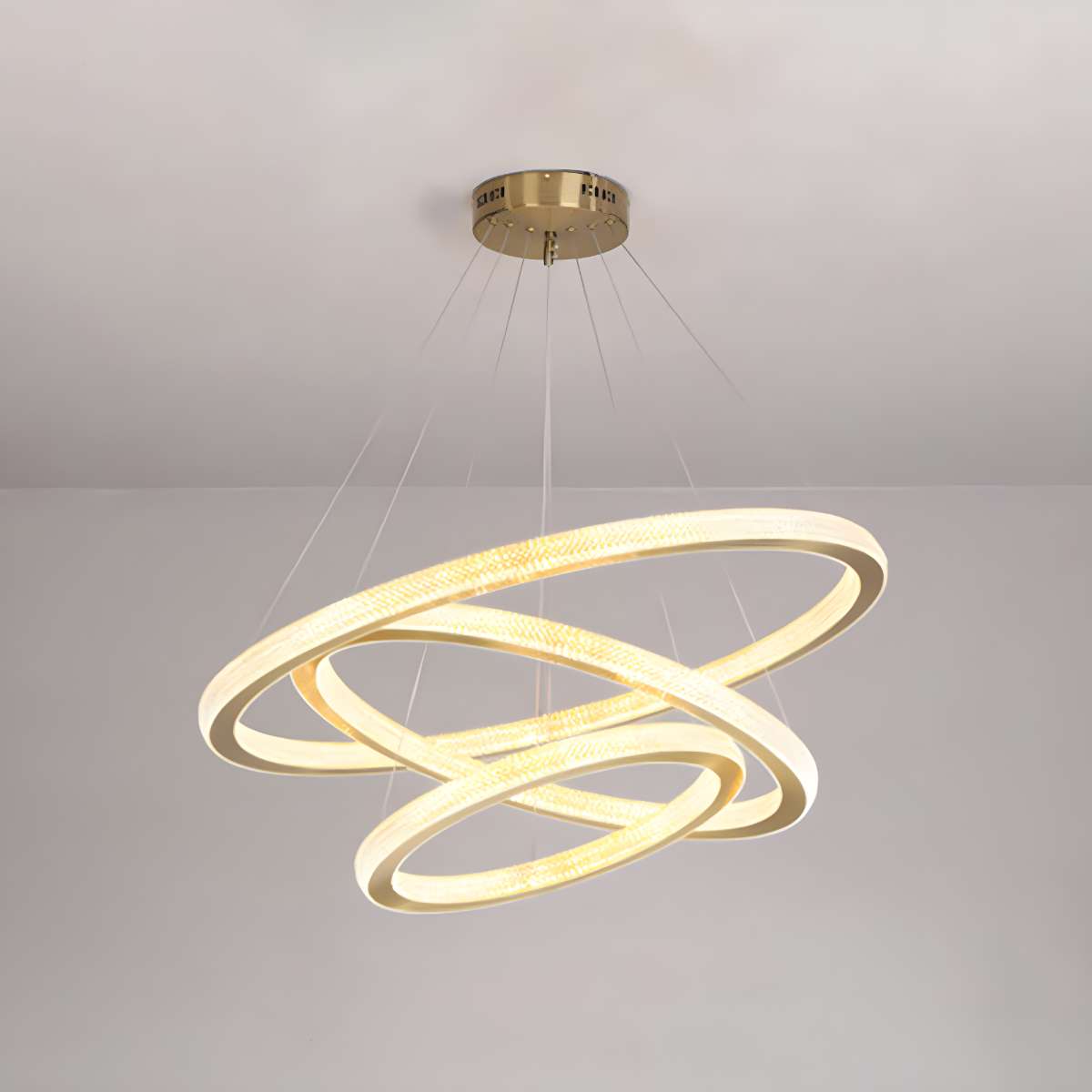 Antizer Modern Ring LED Pendant Light for Dining Room Warm White