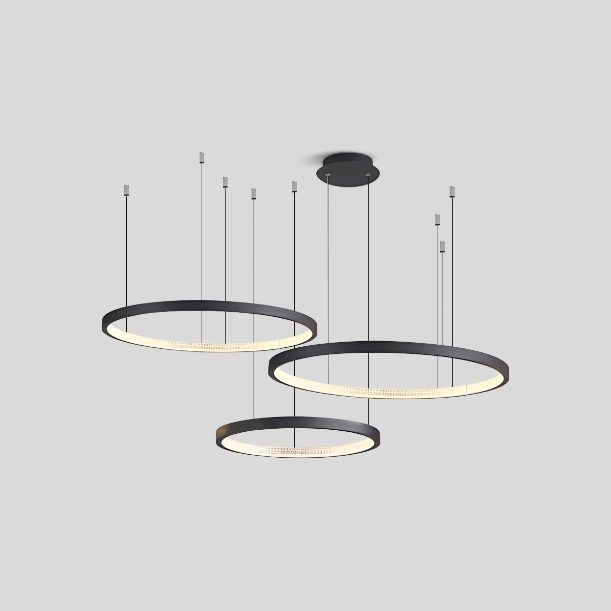 Antizer Nordic Simple Ring Ceiling Chandelier 40cm+60cm+80cm / 15.75"+23.62"+31.50"