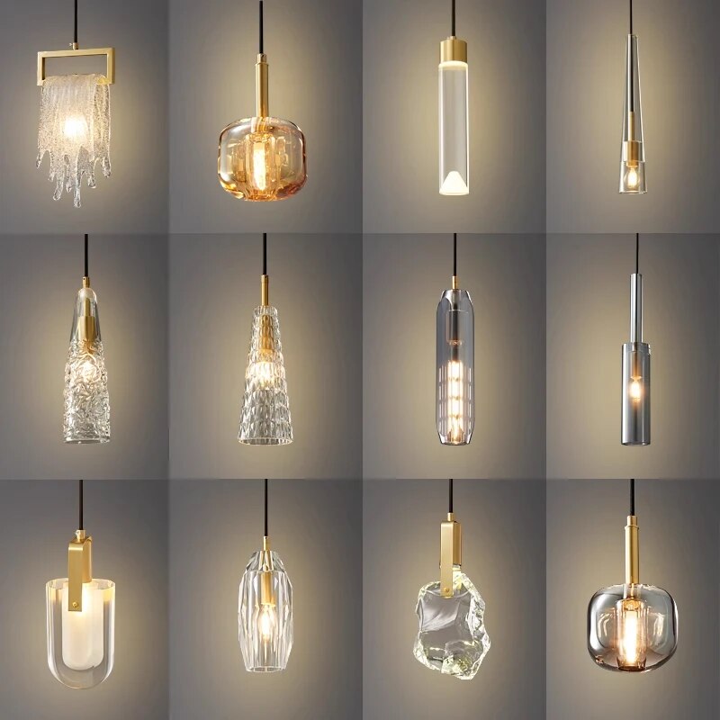 Antizer Copper Crystal Pendant Light Multiple Styles Available