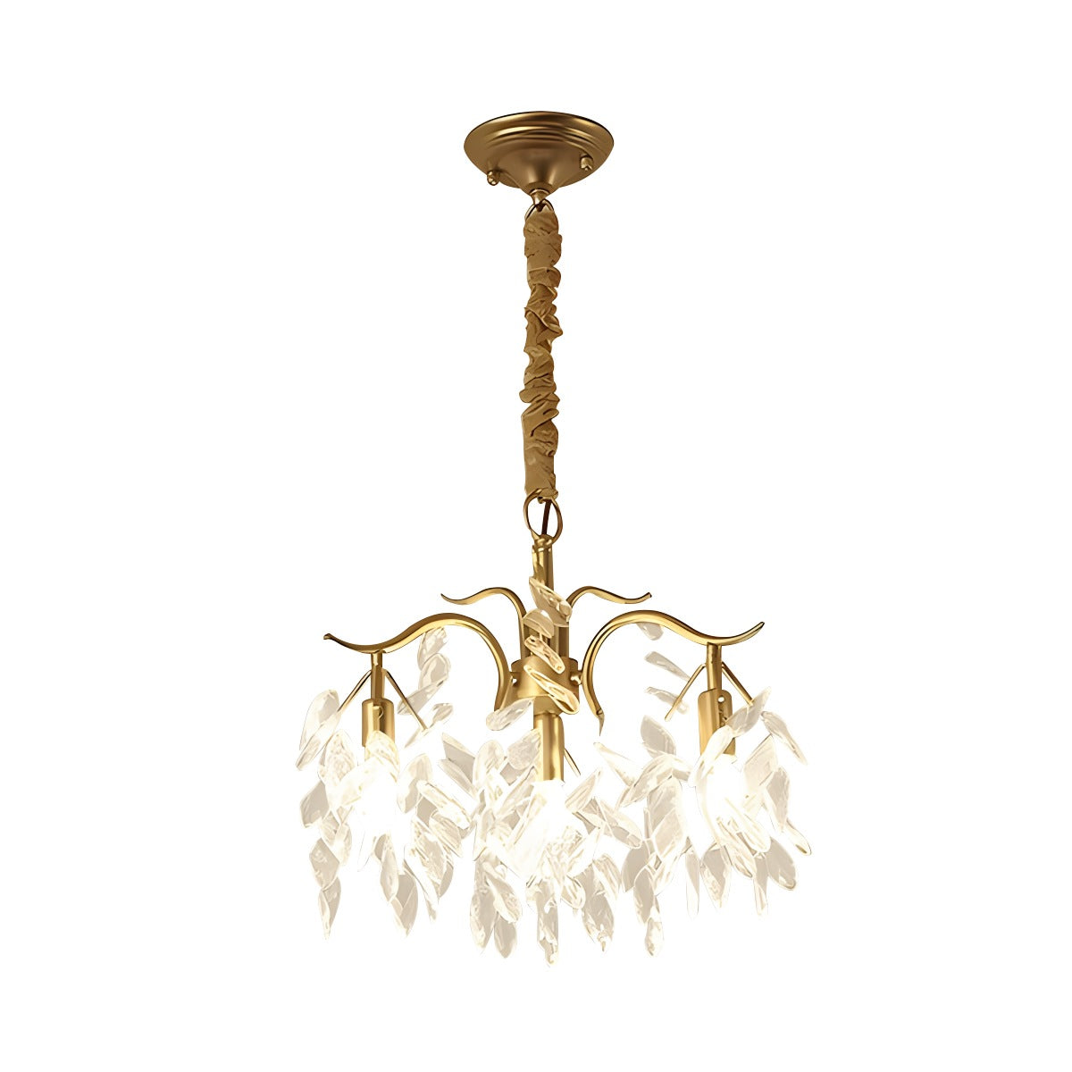 Antizer French Light Luxury Crystal Chandelier 4 Heads