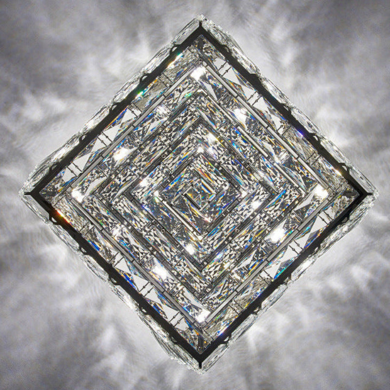 Antizer Modern Square Crystal LED Ceiling Light