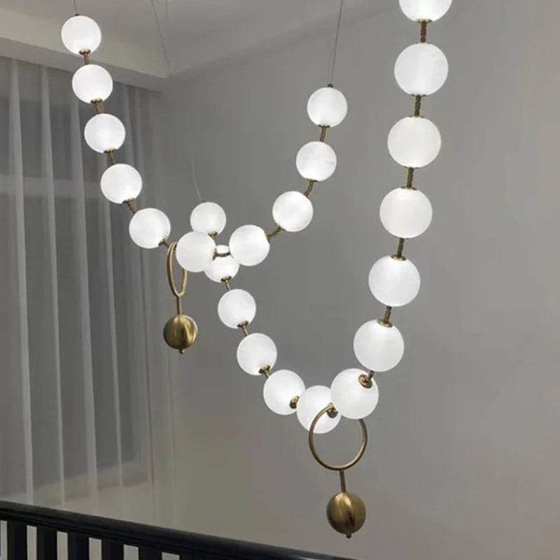 Antizer Art Deco V-Pearl Adjustable Chandelier