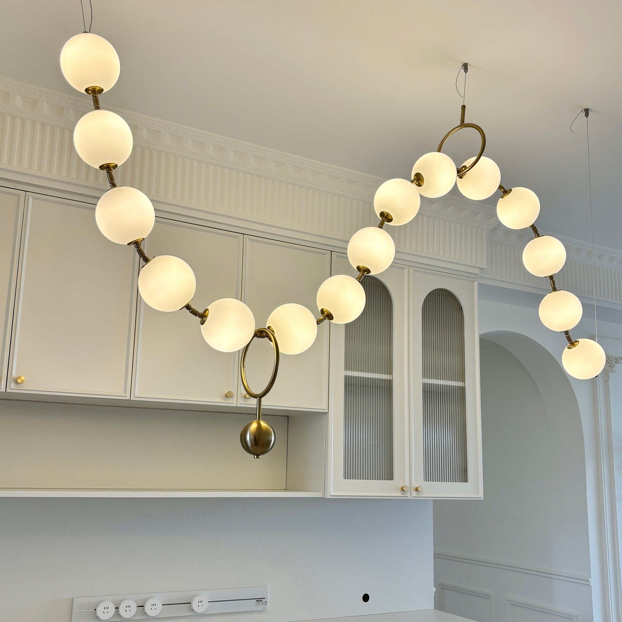Antizer Art Deco Adjustable Pearl Chandelier