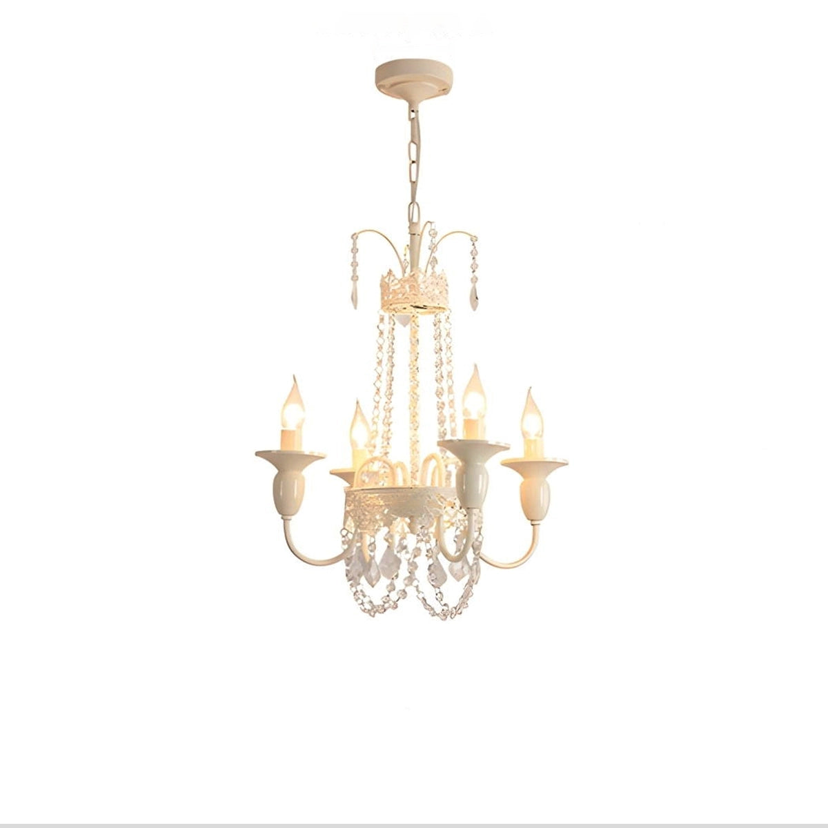 Antizer French Candle Crystal Chandelier 4 Heads