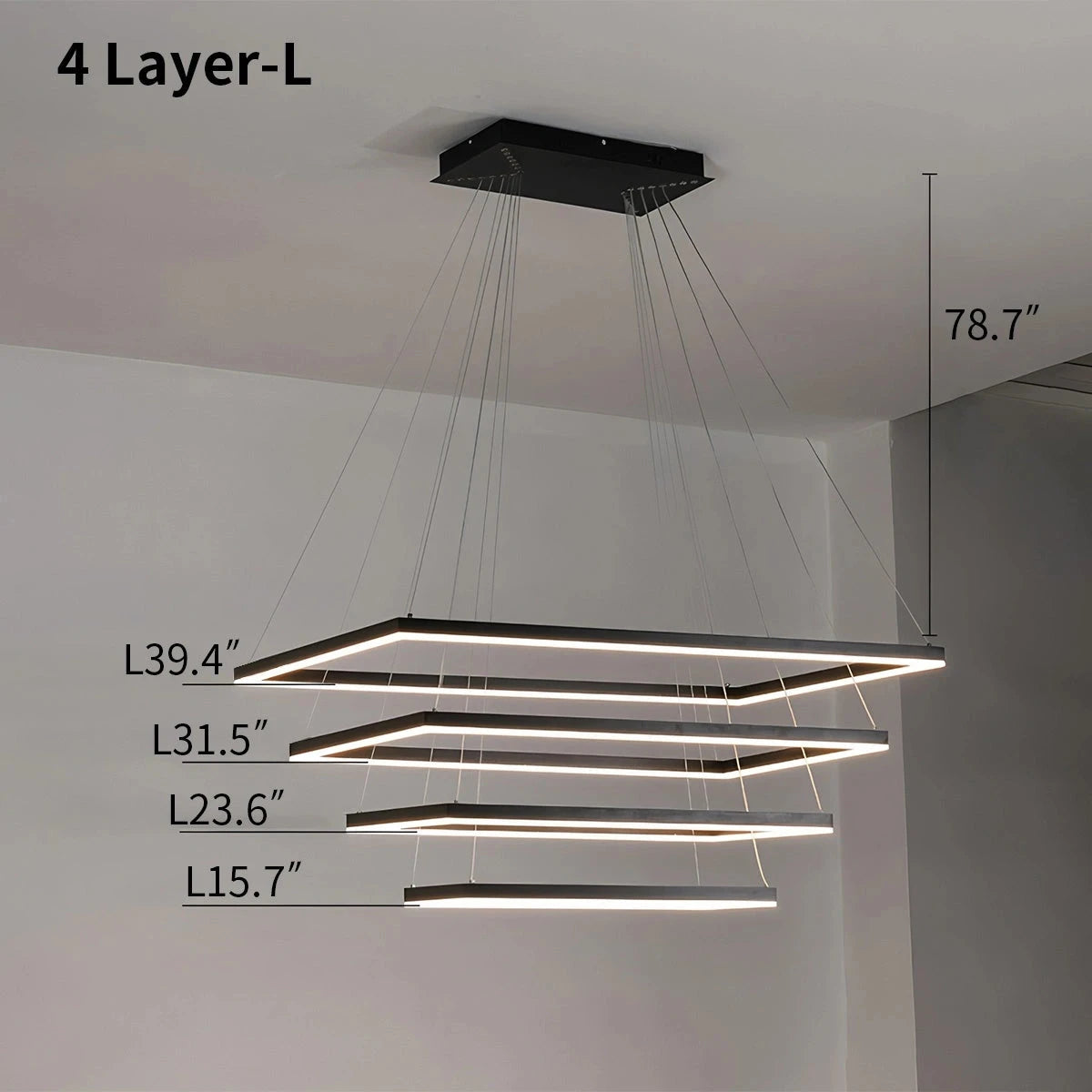 modern tiered chandelier size