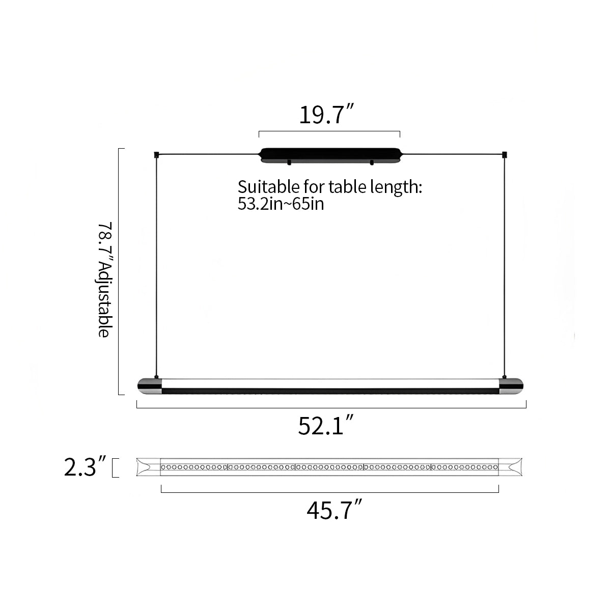 Antizer Modern Light Luxury Linear Pendant Light