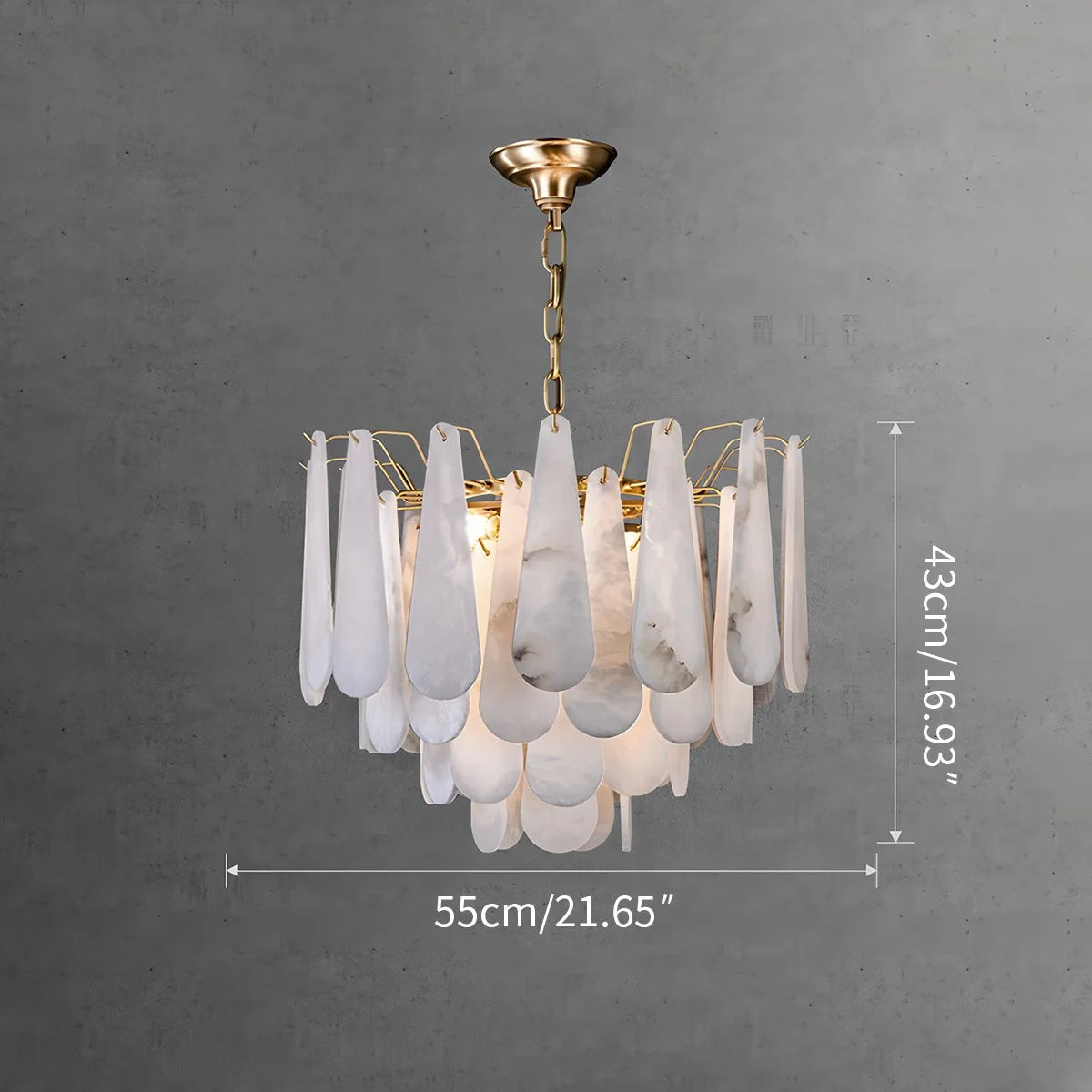 Antizer Modern Luxury Multi-layer Spanish Alabaster Chandelier