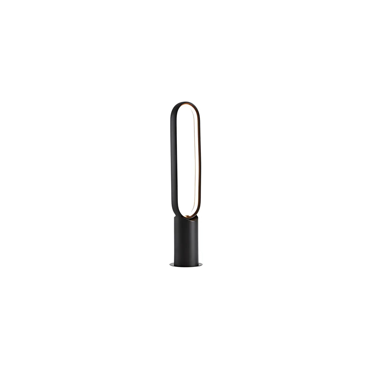 Antizer Outdoor Black Oval LED Lawn Light Black Inner Glow 58.5cm / 23.03"