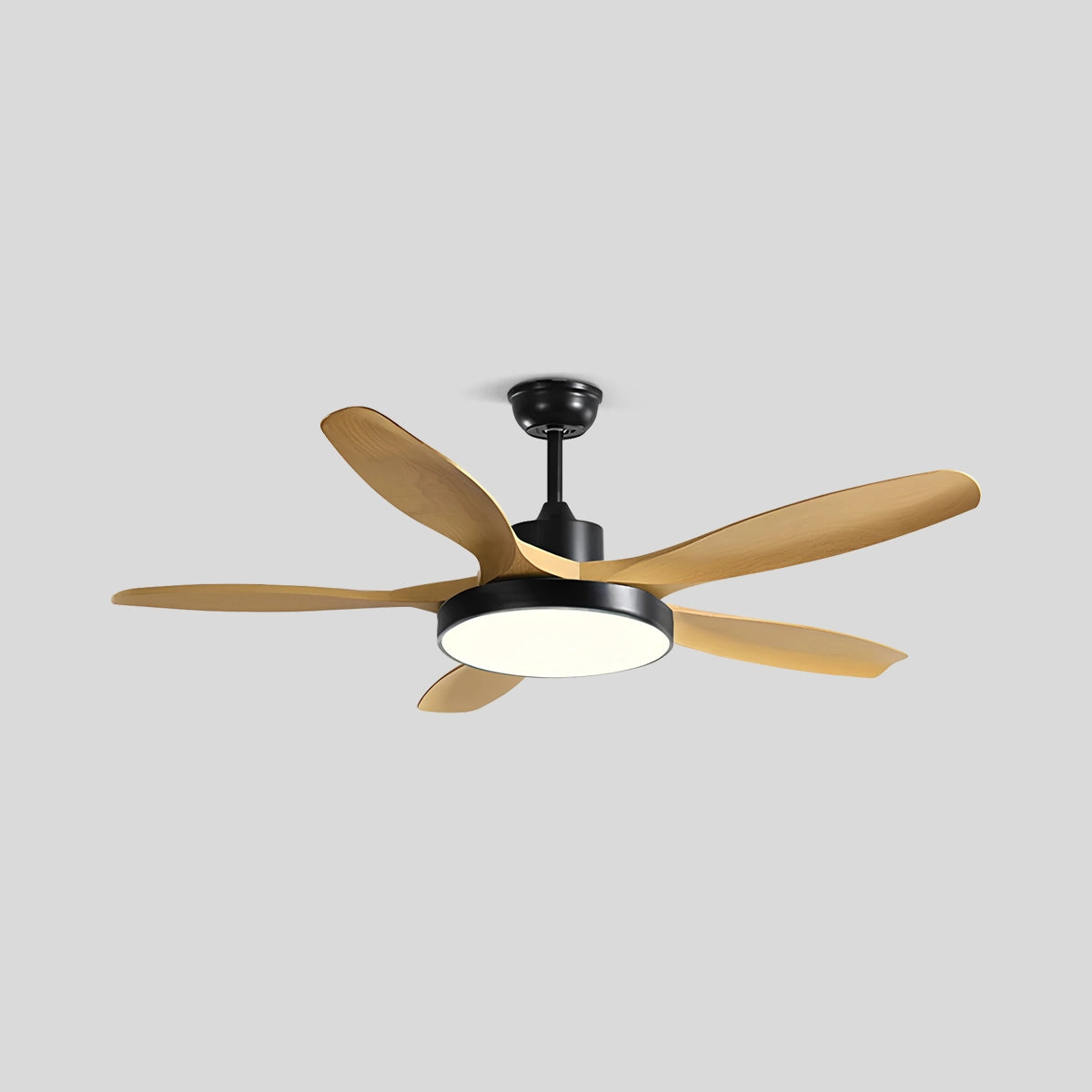 Antizer Scandi Reversible Ceiling Fan with Light 5 Blades Black