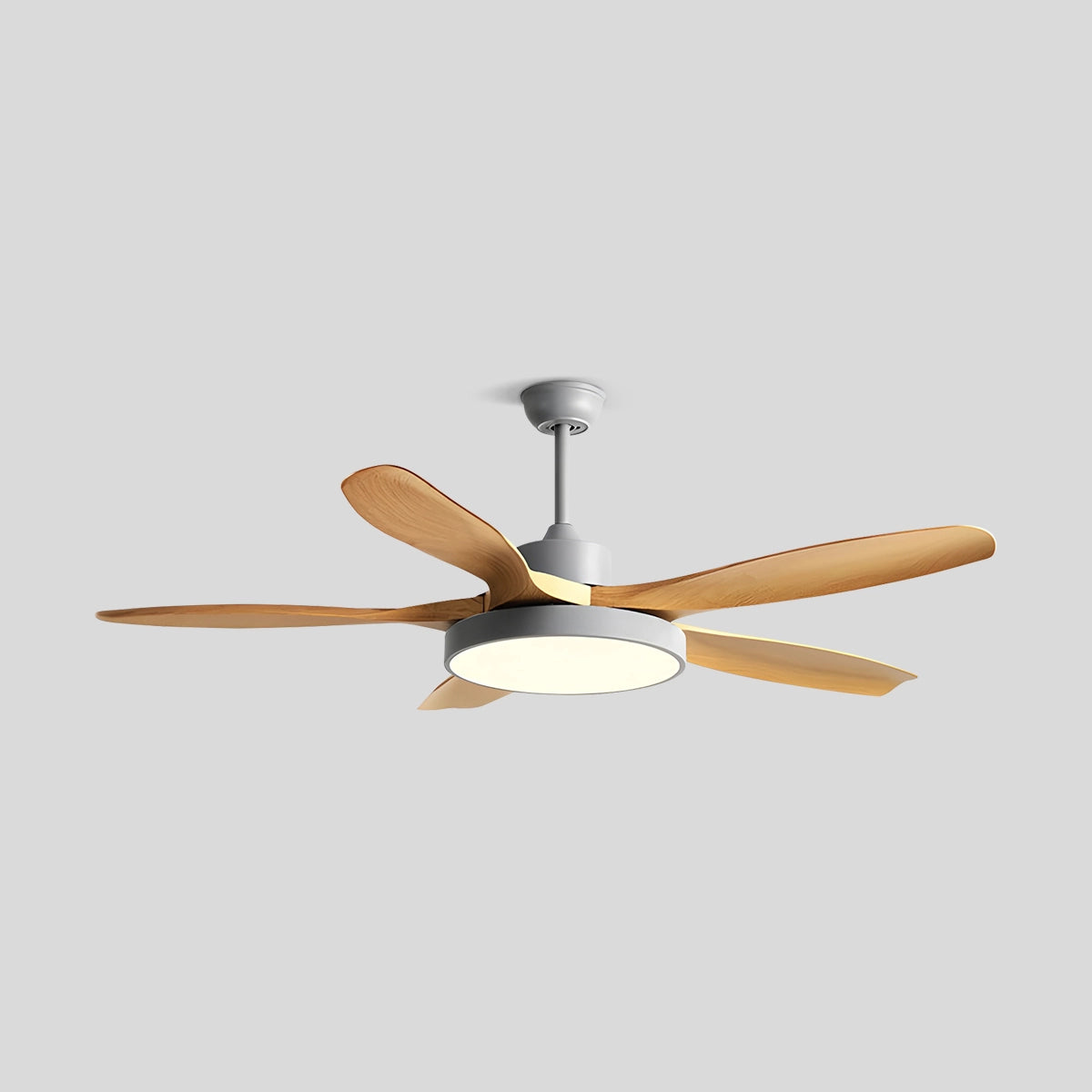 Antizer Scandi Reversible Ceiling Fan with Light 5 Blades Grey