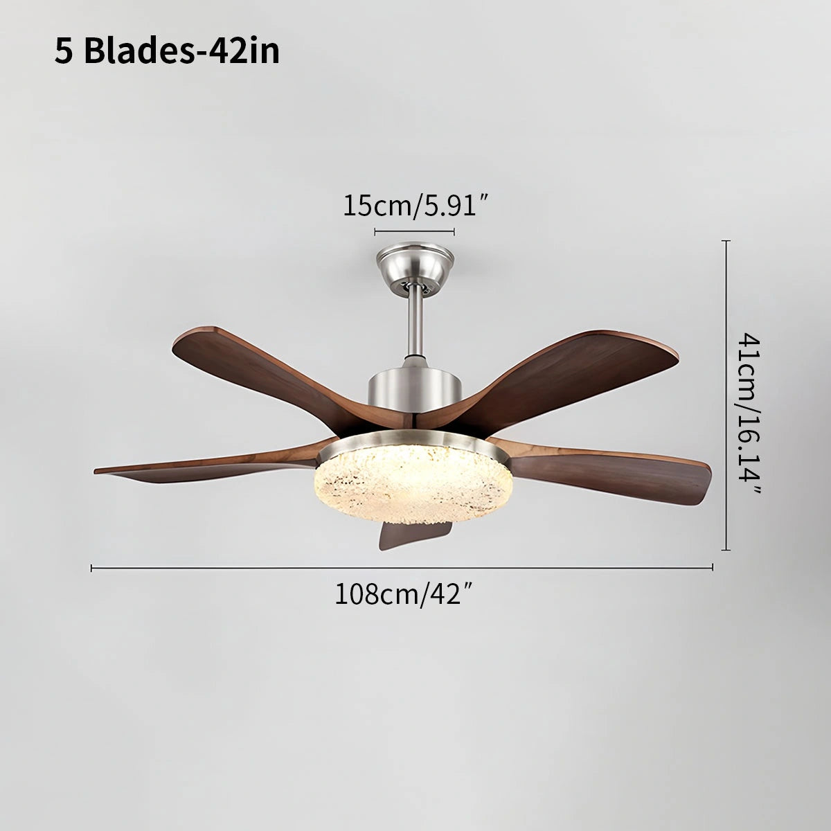 Antizer Vintage Luxury Wood Ceiling Fan Light