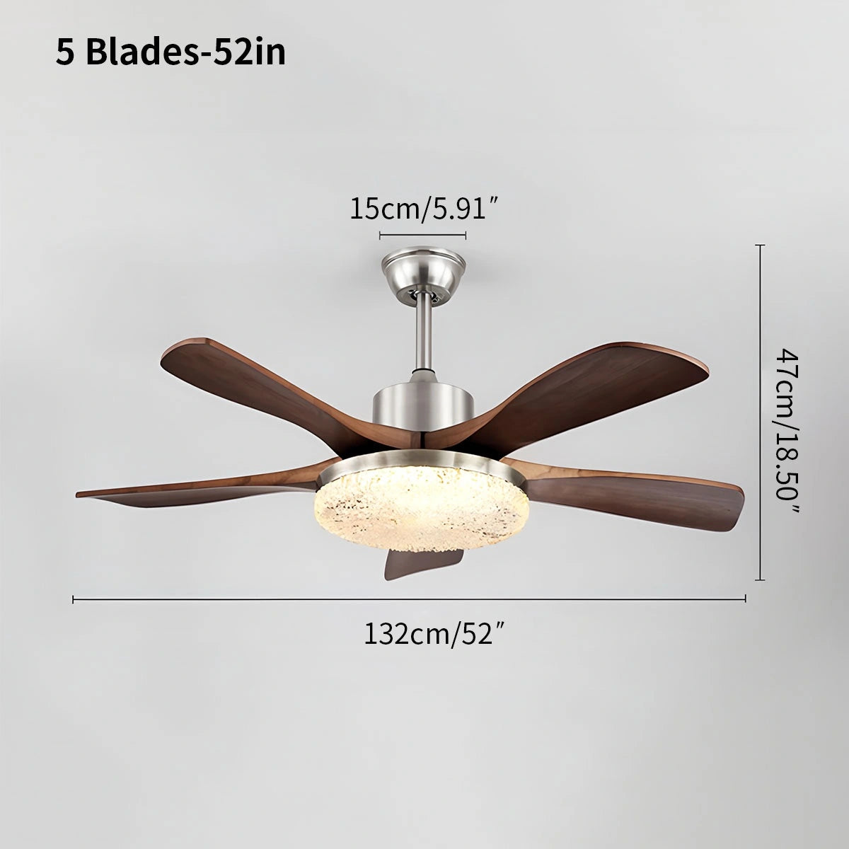 Antizer Vintage Luxury Wood Ceiling Fan Light