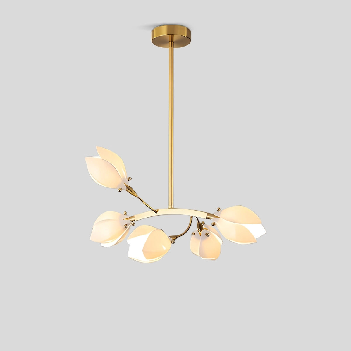 Antizer Ceramics Magnolia Chandelier 5 Heads Tricolor Dimming