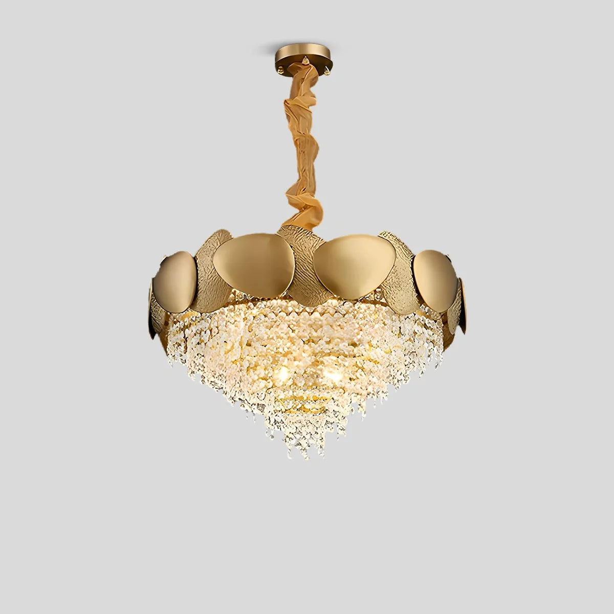 Antizer Luxurious Crystal Golden Chandelier 60cm / 23.62"
