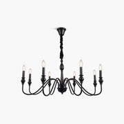 Antizer American Simple Black Candle-Style Chandelier