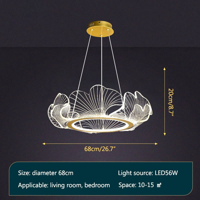 Antizer Ginkgo Leaf Chandelier for Living Room