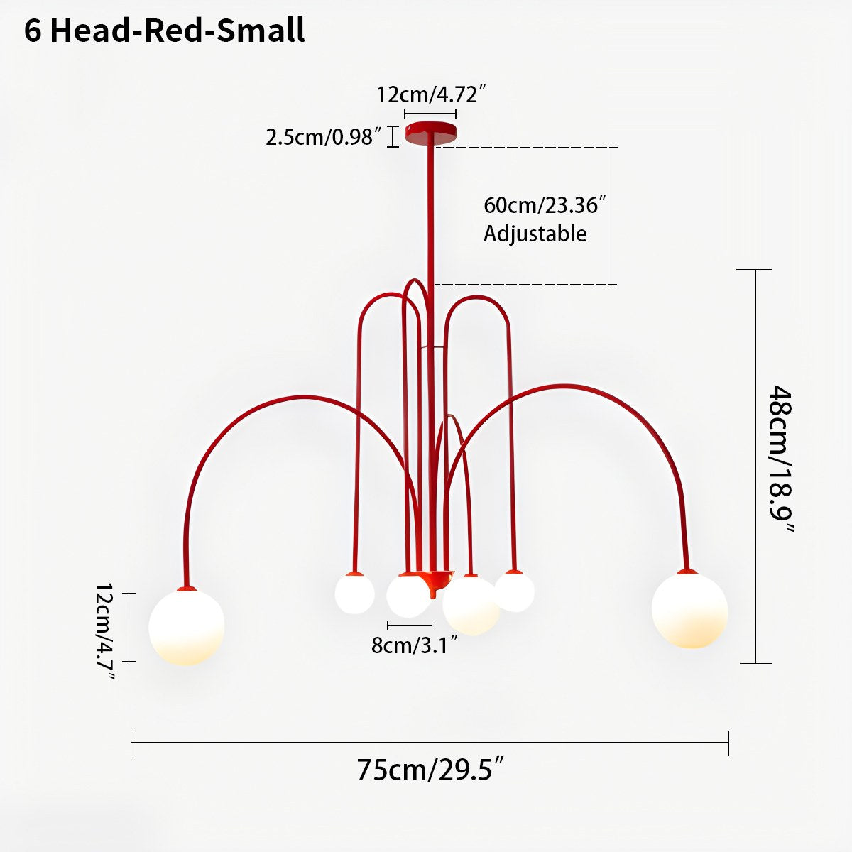 modern glass chandelier size