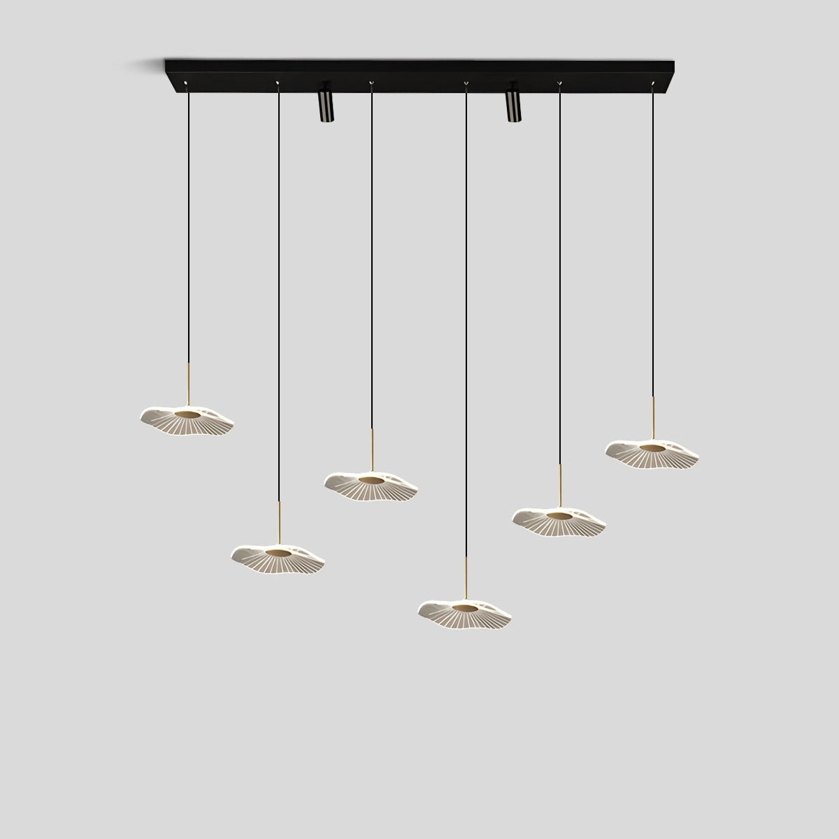 Antizer Creative Lotus Leaf Dining Room Pendant Light 6 Heads+2 Spotlights
