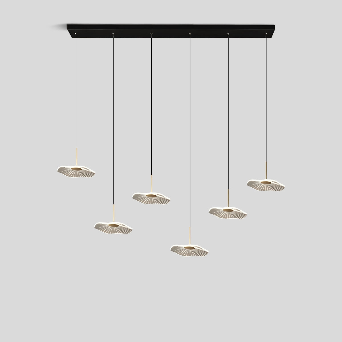Antizer Creative Lotus Leaf Dining Room Pendant Light 6 Heads