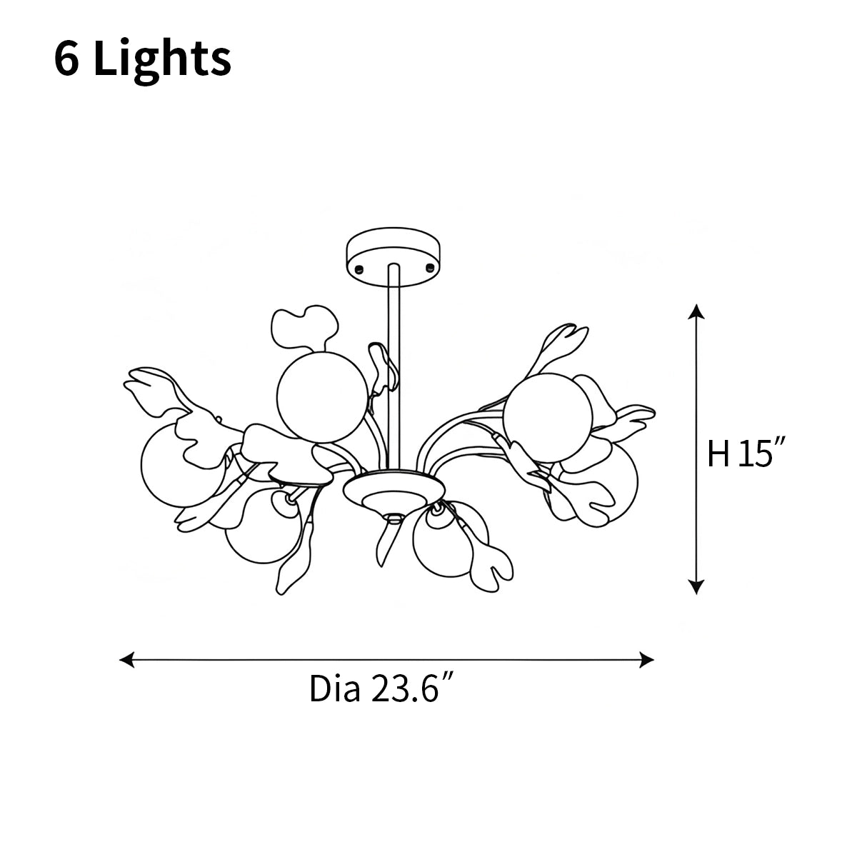 Antizer Thalassa Ginkgo Chandelier for Living Room