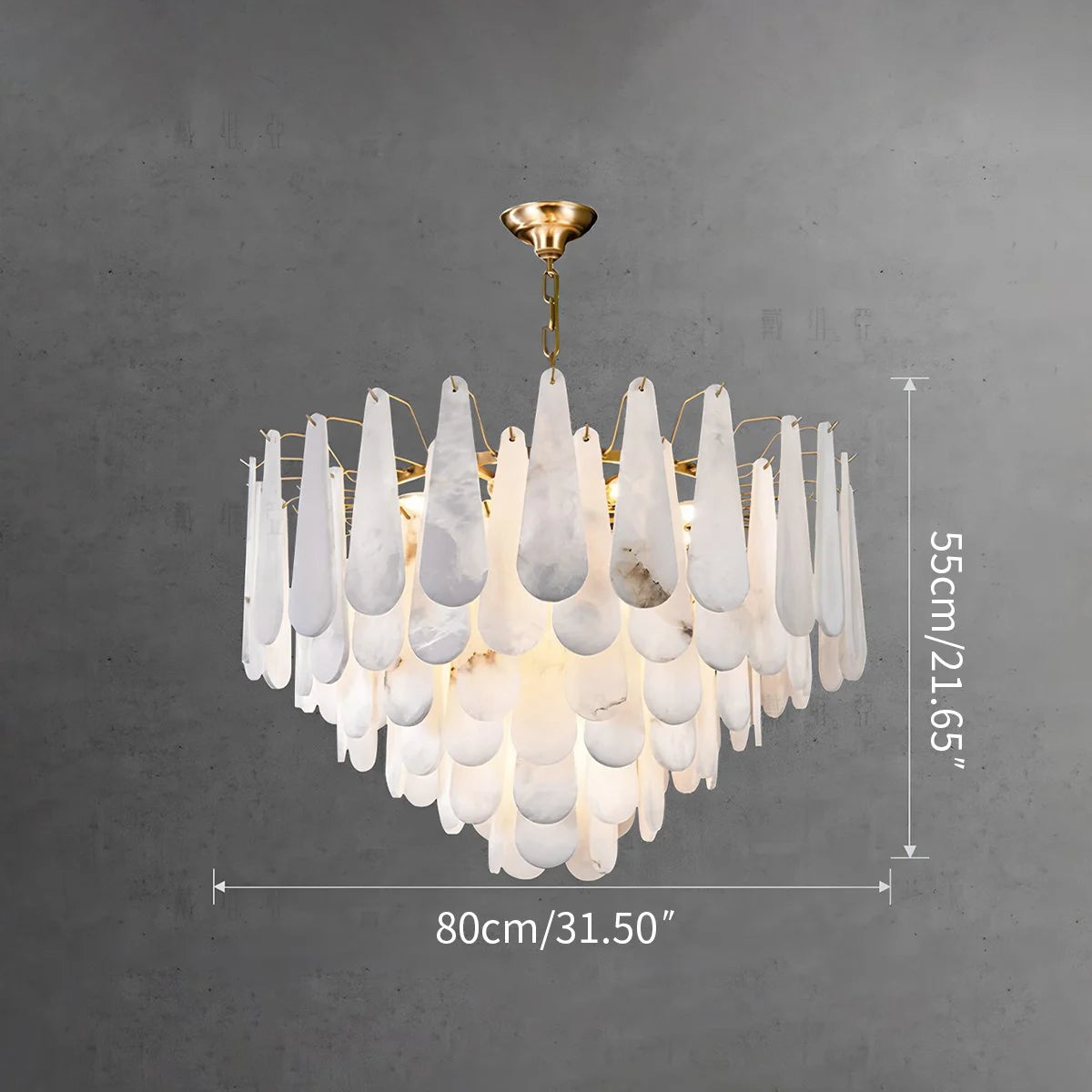 Antizer Modern Luxury Multi-layer Spanish Alabaster Chandelier