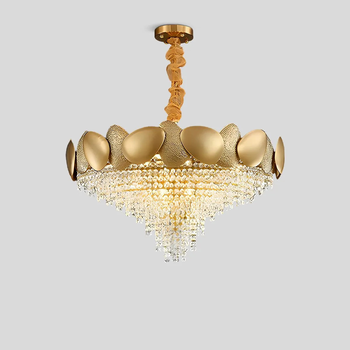 Antizer Luxurious Crystal Golden Chandelier 80cm / 31.50"