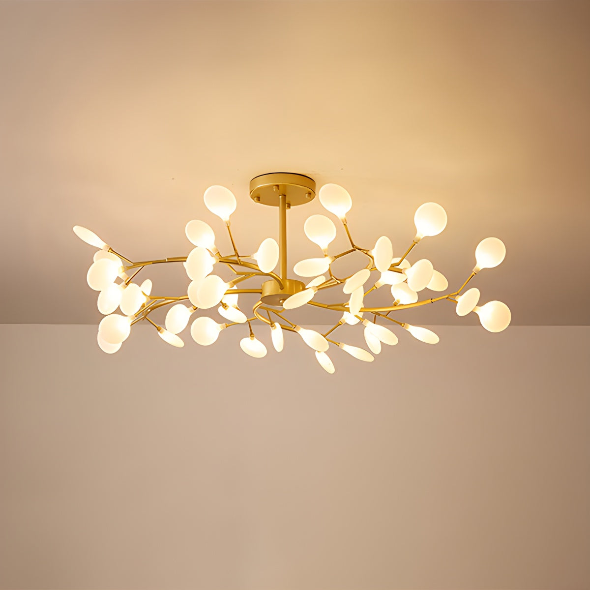 Antizer Firefly Sputnik LED Chandelier Gold+White 45 Heads-83cm / 32.68"
