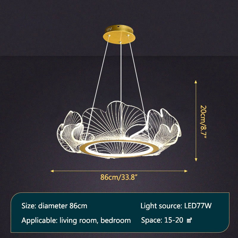 Antizer Ginkgo Leaf Chandelier for Living Room