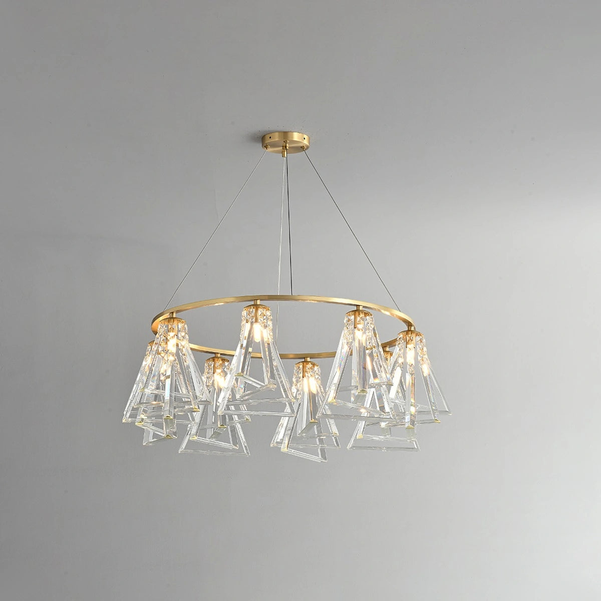 Antizer Modern Simple Crystal Chandelier for Living Room 8 Lights