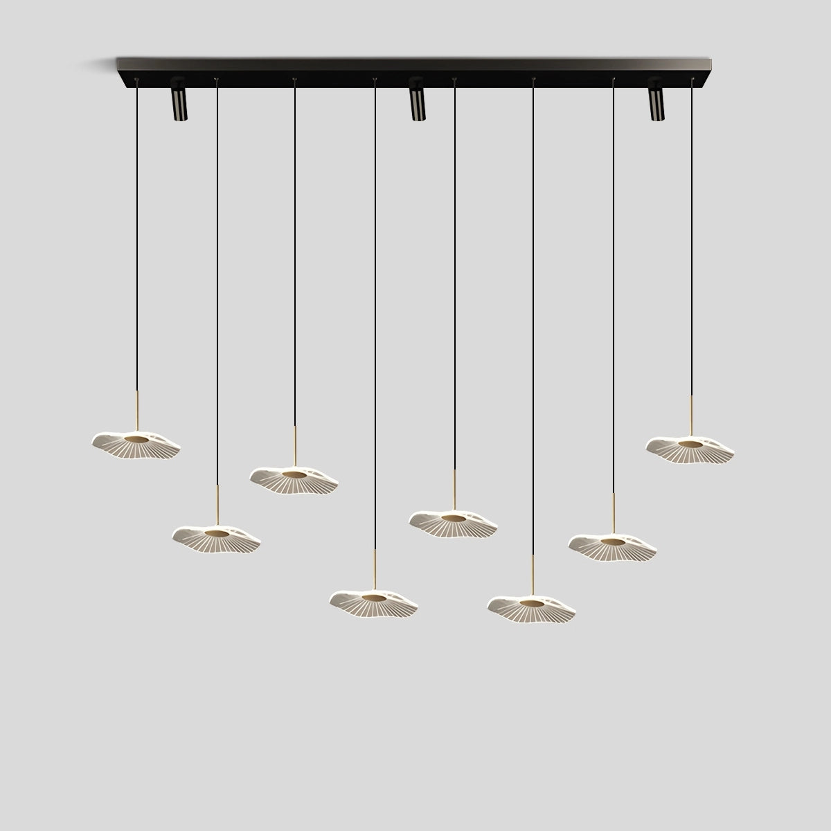 Antizer Creative Lotus Leaf Dining Room Pendant Light 8 Heads +3 Spotlights