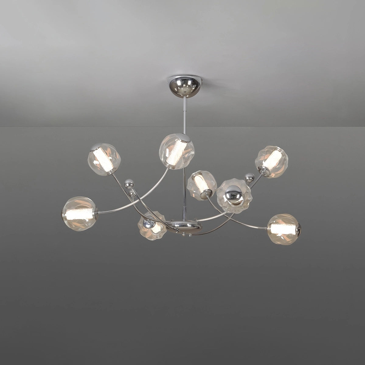 Antizer French Minimalist Glass Ball Chandelier 8 Heads
